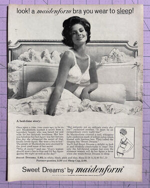 1962 Sweet Dreams by Maidenform Bra Original Advertisement Print Ad